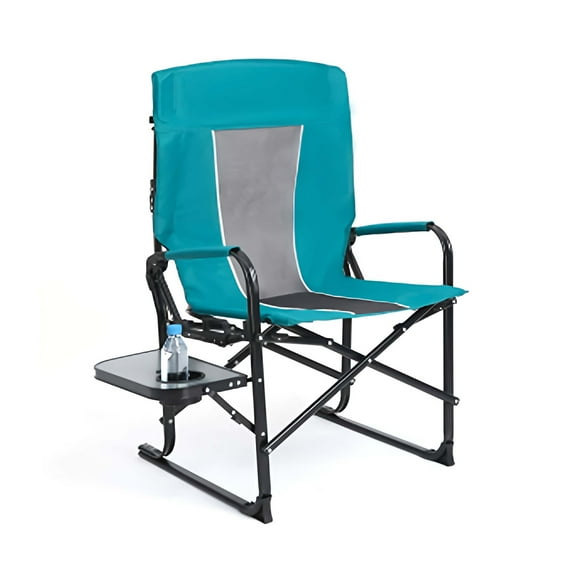 Camping Directors Chair, Oversized Portable Folding with Side Table, Pocket