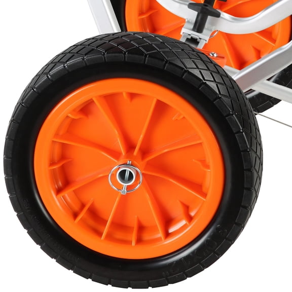 Heavy Duty Canoe Cart with 12" Solid Tires, 450lb Capacity, Adjustable Kayak Trolley for Paddleboards, Jon Boats, and Inflatable Mats