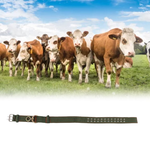 Heavy,Duty Canvas Cow Collar, Durable Metal Buckle, Adjustable For Calf, Horse, Goat
