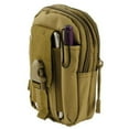 thumbnail image 1 of Heavy Duty Canvas Sports Activity Waist Pack Pocket Belt for Samsung Galaxy Note 4, A710 A7 2016, A700 A7, Note 3 mini, mega 5.8, A8+ (2018), A8 Plus (2018) (Khaki) + MND Mini Stylus, 1 of 8