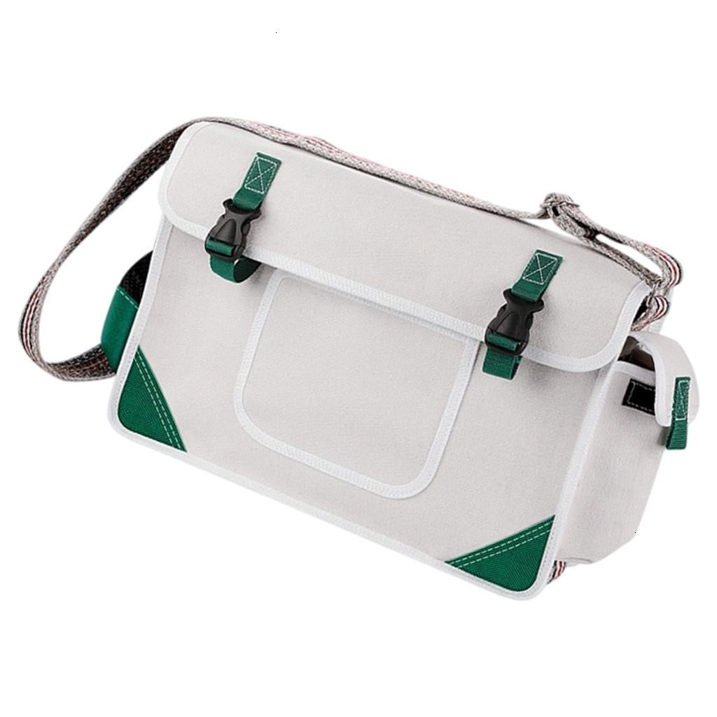 Heavy Duty Canvas Tool Bag Organizer Shoulder Pack For Electricians With Multiple Pockets And Adjustable Shoulder Strap