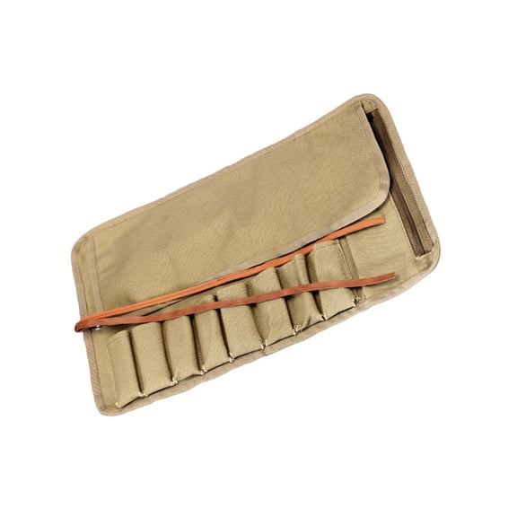 Heavy Duty Canvas Tool Roll Storage Case With 8 Individual Pockets Perfect For Carving Cutter And Hardware Accessories
