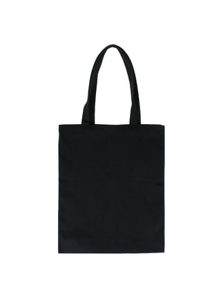 Blank Canvas Small Size Book Tote Bags, Black Color, Cheap Plain