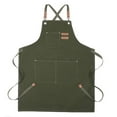 thumbnail image 1 of Heavy Duty Canvas Woodworking Shop Work Aprons Men Women Adjustable with Pocket, 1 of 8