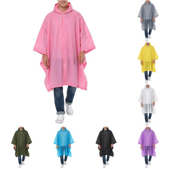Heavy Duty Cap with Hood for All Round Rain During Outdoor Activities. Reusable Raincoat That Can Withstand Heavy Rain. Fall plus Size Tops for Women plus Size Lace Trim Womens for Layering
