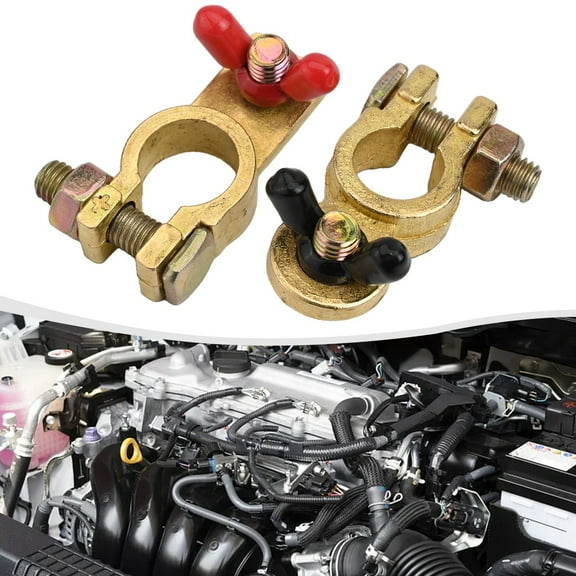 Heavy Duty Car Battery Terminal Connectors 2Pcs Set For Secure Top Post Usage