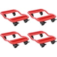 thumbnail image 1 of Heavy Duty Car Dolly Set of 4, 6000LBS Wheel Dolly Vehicle Tyre Skates with Wheels & Brakes, Double V-Shaped Design Vehicle Dollies for Garage, Car Repair, 1 of 9