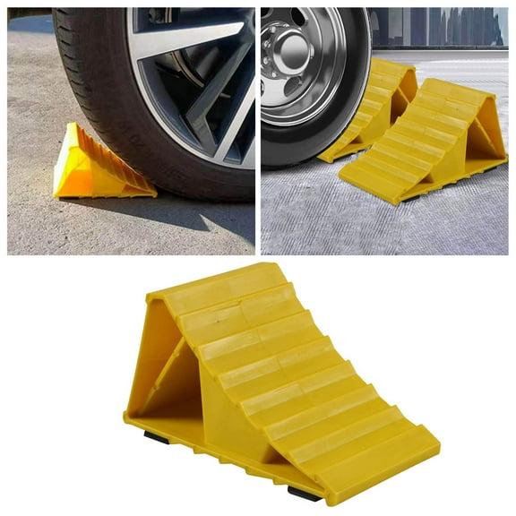 Heavy Duty Car Exterior Accessories PE Wheel Chocks Tire Wedge 80 Durable Non- Vehicle Support for Trailers and Trucks