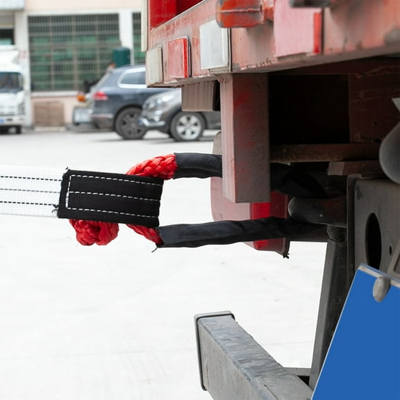 Heavy Duty Car Tow Rope with Soft Release Buckle, High Molecular Polyethylene Towing Strap for Vehicle Recovery, Rescuing and Hauling