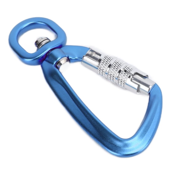 Heavy Duty Carabiner Clip Swivel Hook Auto Locking 360 Rotational Attachment for Pet Leash, Climbing and Camping / 3.5 inches / 9.0 cm Blue