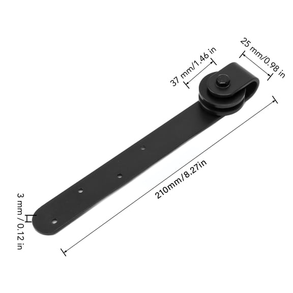 Heavy,Duty Carbon Steel Barn Door Track Hardware, Smooth, Quiet Operation