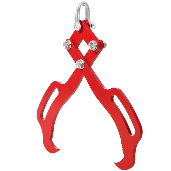 Heavy Duty Carbon Steel Log Lifting Tongs – Two-Claw Wood Grapple for Firewood, Logging & Wood Handling – Fixed Ring, Secure Grip, Professional Accessory, Size: Two-claw 18IN fixed ring