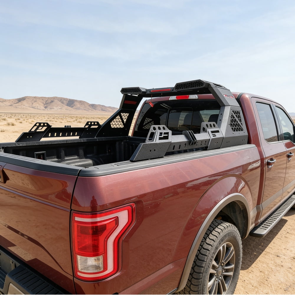 Roll Bar Racks Heavy-Duty Carbon Steel Roll Bar for Mid-Size & Full-Size Trucks ...
