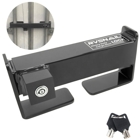 Heavy Duty Cargo Door Lock -Shipping Container Locks with Reinforced Steel Design, Anti-Theft Cargo Door Lock Includes 2 Keys & Protective Coating for Lasting Security