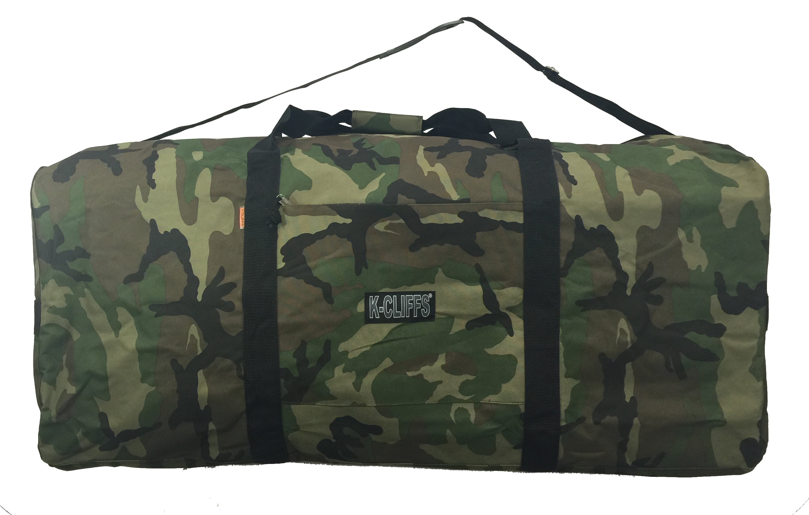 K-Cliffs Heavy Duty Large Square Military Cargo Duffel Jumbo Army Gear Bag Big Equipment Bag Camouflage Sport Duffel 42in Oversized Travel Bag Huge Rack Bag Camo