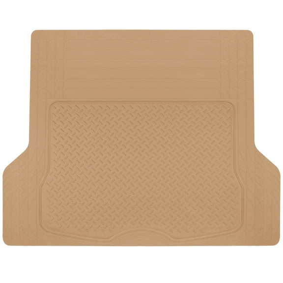 Heavy Duty Cargo Liner Floor Mat-All Weather Trunk Protection, Trimmable to Fit & Durable HD Rubber Protection for Car SUV Sedan Auto, Beige (MT785BGAMw1)