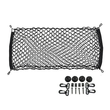 Heavy Duty Cargo Net Stretchable Car Interior Accessories Adjustable Elastic Trunk Storage Net With Hook For SUVs Cars And Trucks