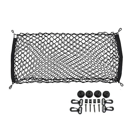 Heavy Duty Cargo Net Stretchable Car Interior Accessories Adjustable Elastic Trunk Storage Net With Hook For SUVs Cars And Trucks Invincible Super Organizers And Storage Interior Auto Interior Lights
