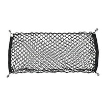 Heavy Duty Cargo Net Stretchable Car Interior Accessories Adjustable Elastic Trunk Storage Net with Hook for SUVs Cars and Trucks