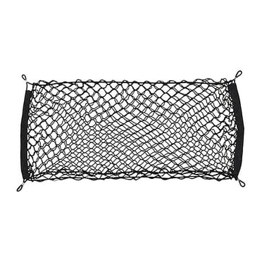 Heavy Duty Cargo Net Stretchable Car Interior Accessories Adjustable Elastic Trunk Storage Net with Hook for SUVs Cars and Trucks
