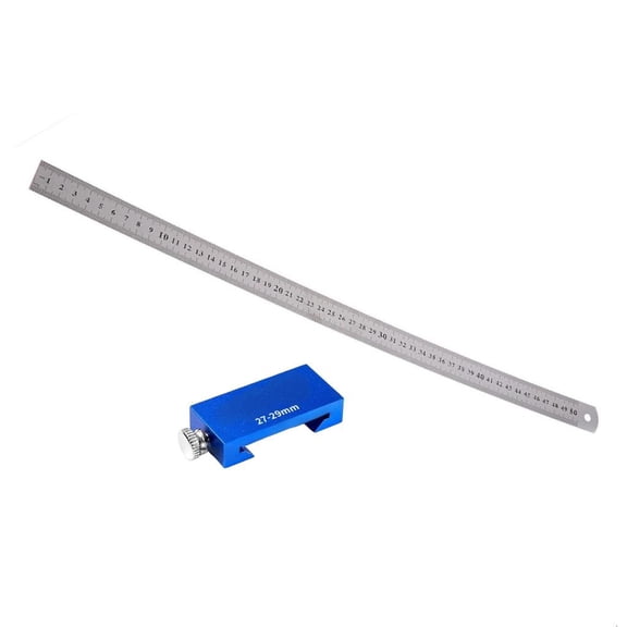 Heavy Duty Carpenter's Layout Tool with Positioning Block Clear Scale For Exact Measurements In Woodcraft & DIY Projects