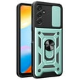 thumbnail image 1 of Heavy Duty Case for Samsung Galaxy A16 5G, Camera Lens Sliding Rugged PC Hybrid Shockproof Anti-Slip Cover with Magnetic Car Mount Ring Holder Kickstand Case for Samsung Galaxy A16 5G, Green, 1 of 11