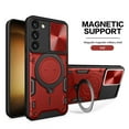thumbnail image 1 of Heavy Duty Case for Samsung Galaxy S23, Camera Lens Sliding Cover with Hidden Bracket Magnetic Car Mount Holder, Rugged PC+TPU Hybrid Shockproof Lens Protection Case for Samsung Galaxy S23,Red, 1 of 11