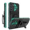 thumbnail image 1 of Heavy Duty Case for Samsung Galaxy S24 Plus, Hybrid Military Grade Shockproof Rugged Cover with Hidden Bracket Removable Belt Clip Heat Dissipation Anti-Fall Case for Galaxy S24 Plus, Darkgreen, 1 of 10