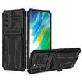 thumbnail image 1 of Heavy Duty Case for Samsung Galaxy S24 Plus Rugged Wallet Cover with Credit Card Holder Kickstand, Military Grade Dual-Layers Shockproof Lens Protection Case for Galaxy S24 Plus, Black, 1 of 9