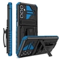 thumbnail image 1 of Heavy Duty Case for Samsung Galaxy S25 Plus, Hybrid Military Grade Shockproof Rugged Cover with Hidden Bracket Removable Belt Clip Heat Dissipation Anti-Fall Case for Samsung Galaxy S25 Plus, Blue, 1 of 11