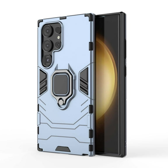 Heavy Duty Case For Samsung Galaxy S25 Ultra Armor Phone Case with Metal Ring Hidden Kickstand, Military Grade Shockproof Rugged Protective Cover for For Samsung Galaxy S25 Ultra,Navy