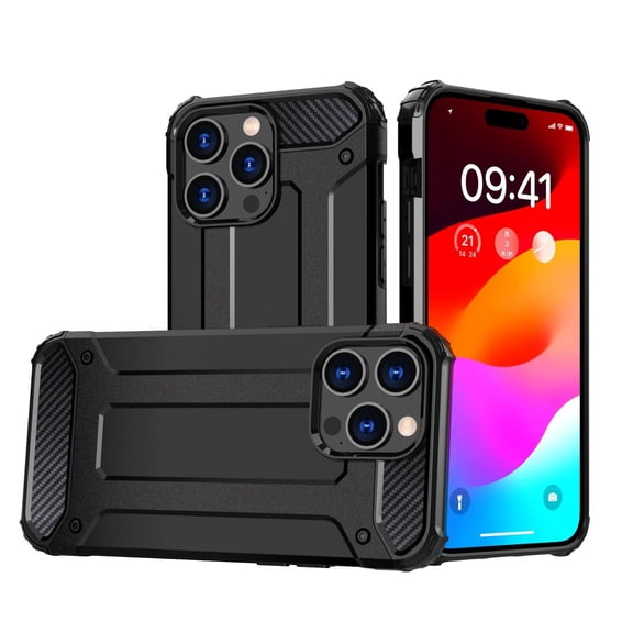 Heavy-Duty Case for iPhone 15 Plus, Shockproof Protective Armor Guard Shield, Shock Adsorption, Drop Protection