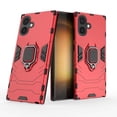 thumbnail image 1 of Heavy Duty Case For iPhone 16 Armor Phone Case with Metal Ring Hidden Kickstand, Military Grade Shockproof Rugged Protective Cover for For iPhone 16,Red, 1 of 7