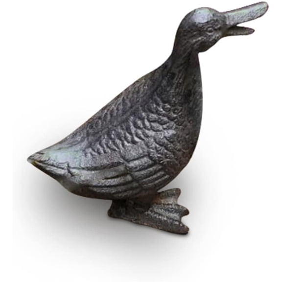 Heavy Duty Cast Iron Collectible Duck Sculpture,Decorative Creative Animal Figurine Outdoor Statues for Garden Patio Home Decor
