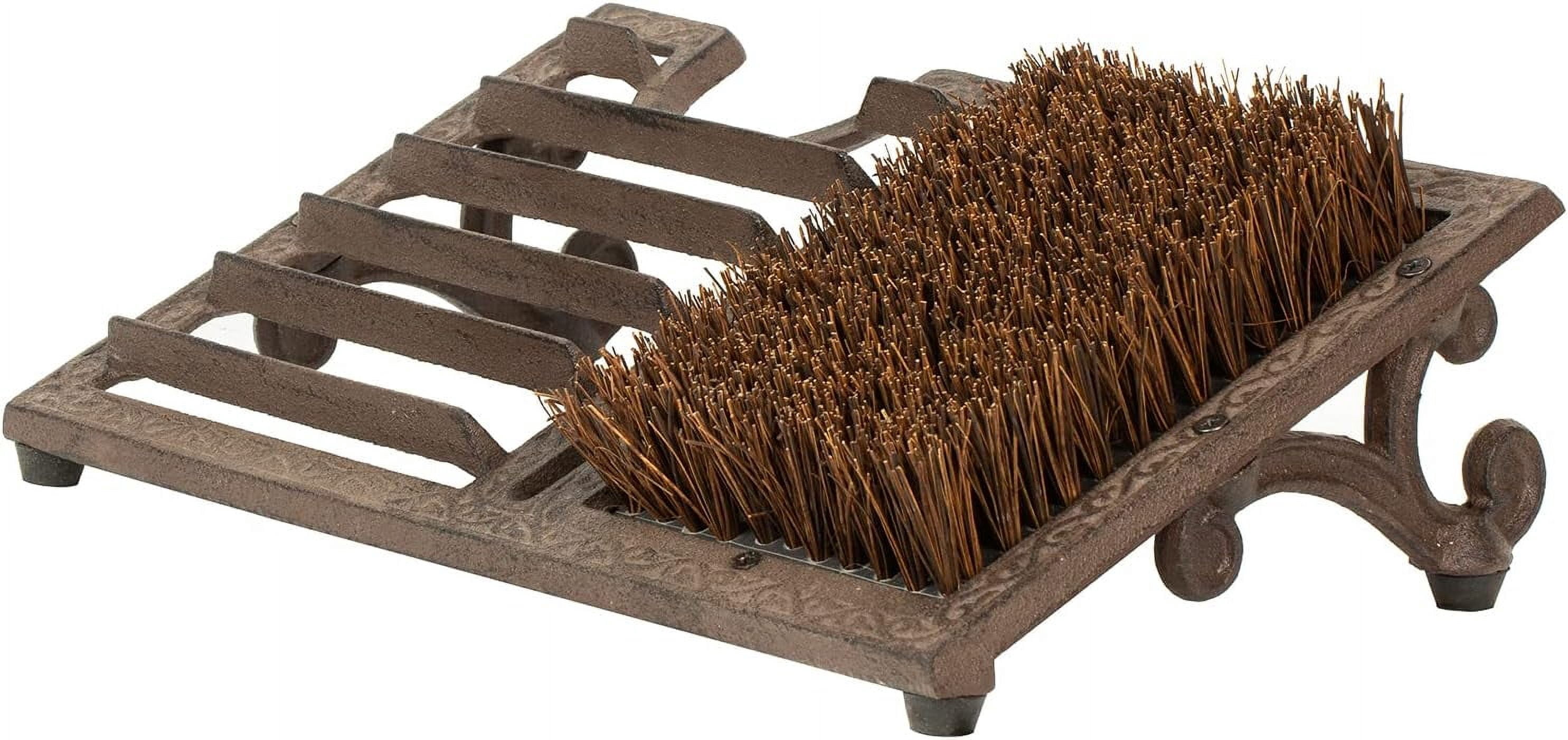 Heavy Duty Cast Iron Shoe Scraper Mat, Vintage Rustic Black Angled Boot ...