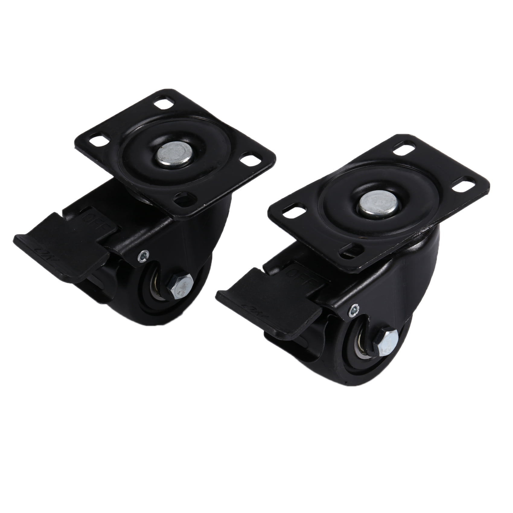 Heavy Duty Casters with Brakes, Table Casters with Safety Double Lock, Floor Protection, Swivel