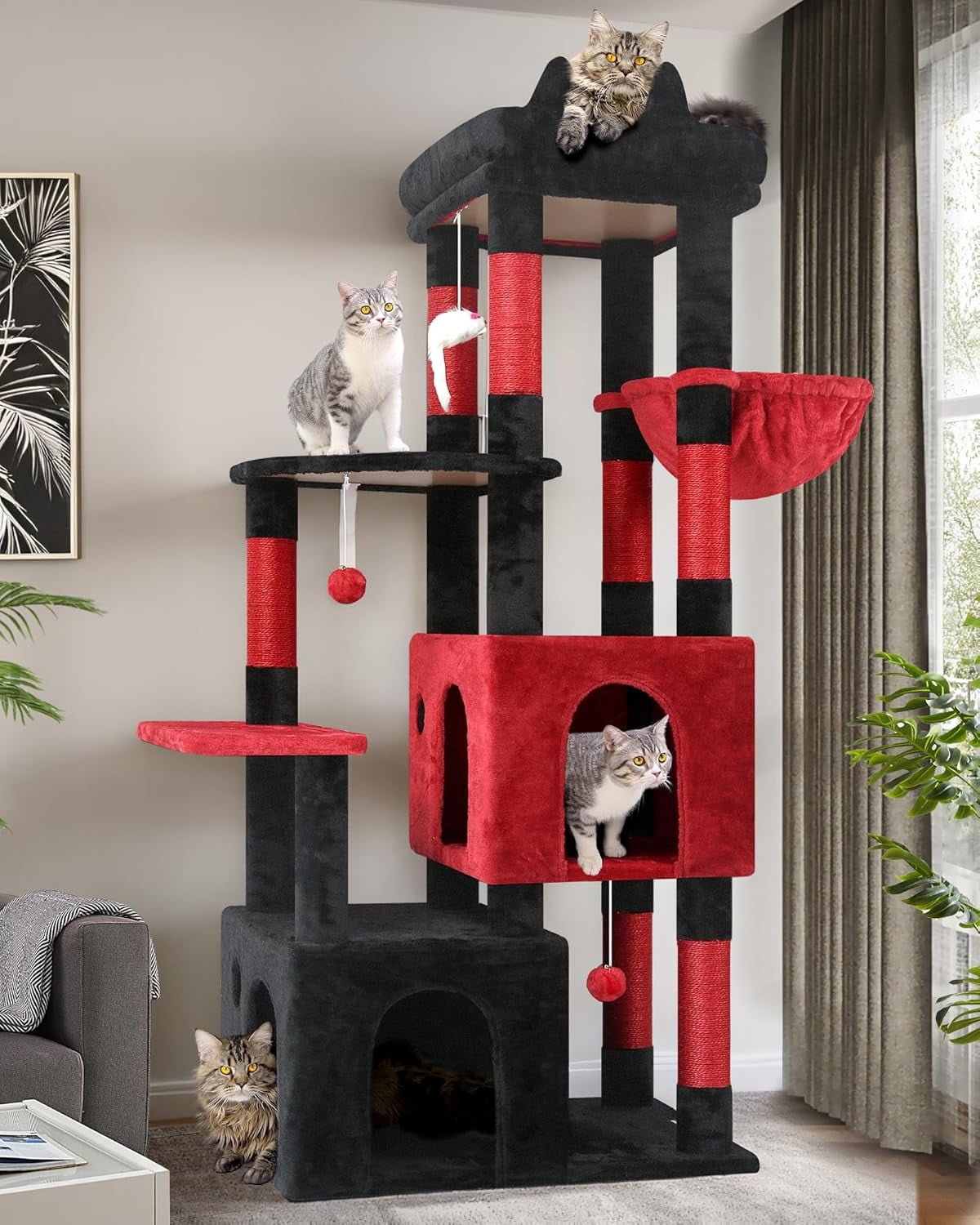 Heavy Duty Cat Trees for Big Cats Maine Coon, F61, Blood-Goth | Gothic ...