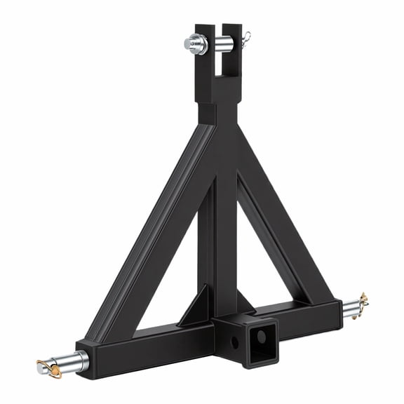 EDX Heavy Duty Category 1 Quick Hitch, 3 Point Trailer Hitch with 2" Receiver Tow Bar, Compatible with Kubota, John Deere, Yanmar, Kioti Tractors