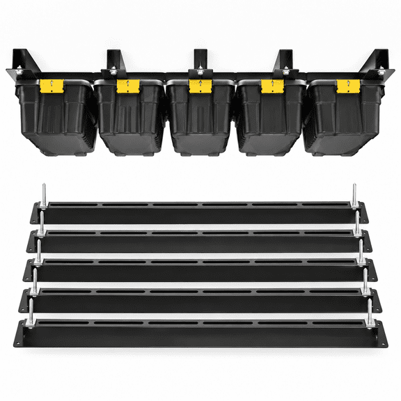 Heavy Duty Ceiling Storage Rack, Overhead Garage Storage Rack, Powder Coated Tote Storage Racks for Garages, Sheds, Storerooms