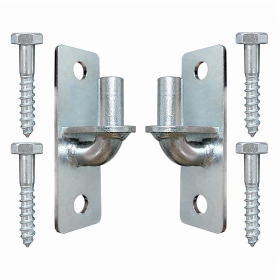 Heavy Duty Chain Link Gate Hinges 2-Pack with 5/8'' Pin for Outdoor Metal Fences
