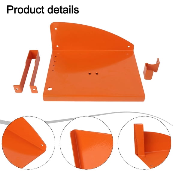 Heavy Duty Chainsaw Wall Mount Rack, Adjustable Garage Storage Holder for MS250 MS251 MS170 MS171 MS172, Metal Chain Saw Display Stand with Tool Hook and Oil Bottle Hanger, Orange