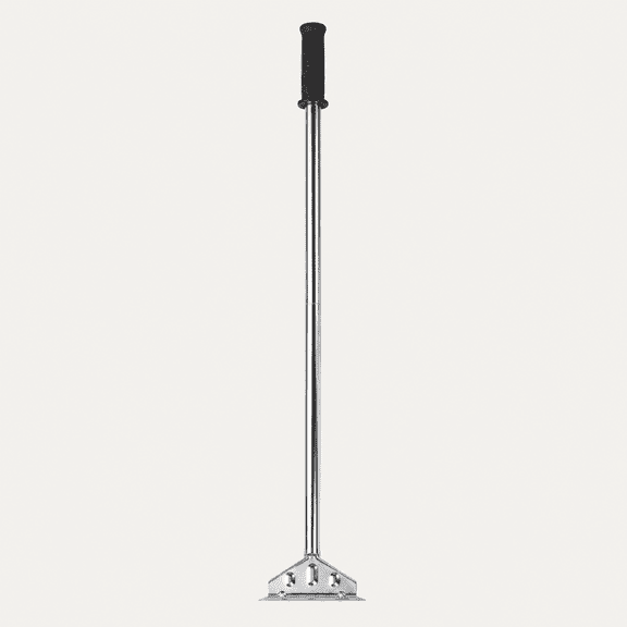 Heavy Duty Charcoal Grill Rake Ash Tool Accessories With Rubber Handle, Kettle Grill Pizza Oven Ash Rake