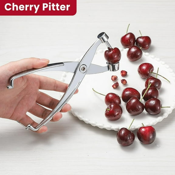 Heavy Duty Cherry Pitter, Solid Construction Easy to Use Kitchen Tool for Pitting Cherries and Olives