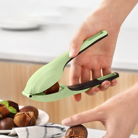 Heavy Duty Chestnut Nut Cracker Tool Walnut Pecan Opener Clamp Stainless Steel Nut Sheller Kitchen Gadget Ergonomic Grip Easy Press Nut Cracking Tool Durable Household Kitchen Accessory