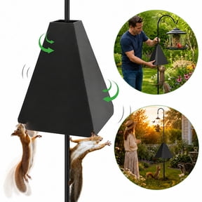 Heavy Duty Chew Proof PP Squirrel Baffle, Squirrel Proof Guard for Bird Feeder Pole & Shepherd Hook, Raccoon Wildlife Stopper