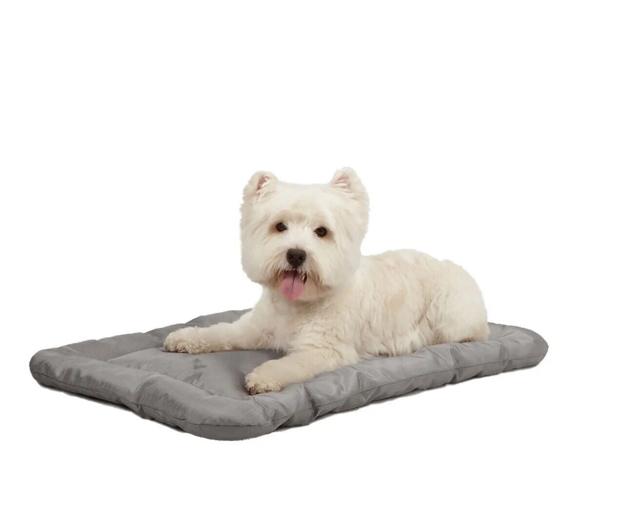 Heavy Duty Chew Resistant Gray Crate Mats for Dogs Reinforced Megaruffs Dog Beds (Small 23¾"L