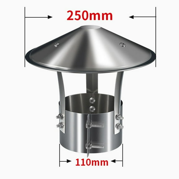 Heavy Duty Chimney Cover Stainless Steel Rain Hood For Stove Pipe Fireplace