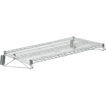Heavy Duty Chrome Wire Storage Wall Shelf (18" x 42")