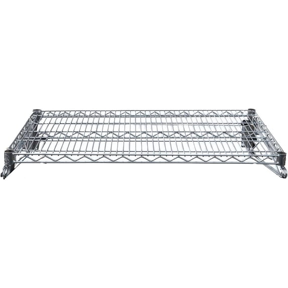 Heavy Duty Chrome Wire Wall Mount Shelf - Commercial Storage Rack for Kitchen Pantry Garage Bathroom