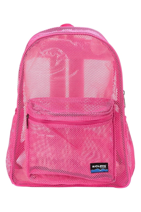 Heavy Duty Classic Gym Student Mesh See Through Netting Backpack | Padded Straps | Hot